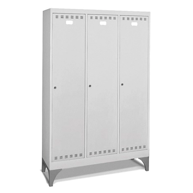 Vendita online Armadio spogliatoio a 3 scomparti mm.1195x500x1950H - Grigio chiaro RAL7035